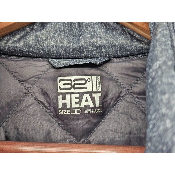 32 Degrees Heat Quilted Jacket S Gray 100% Polyester/Nylon Lightweight & Warm - Picture 4 of 6